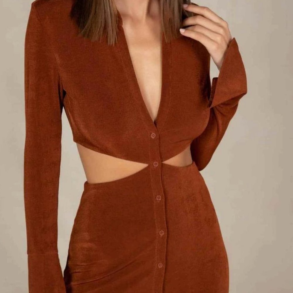 MISHA Salona Midi Dress in Copper size small